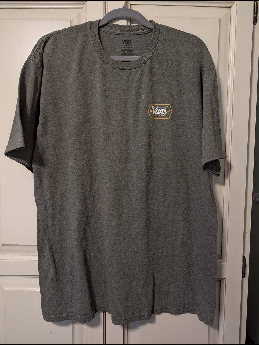 Vans Men's Gray Short Sleeve Logo Tee